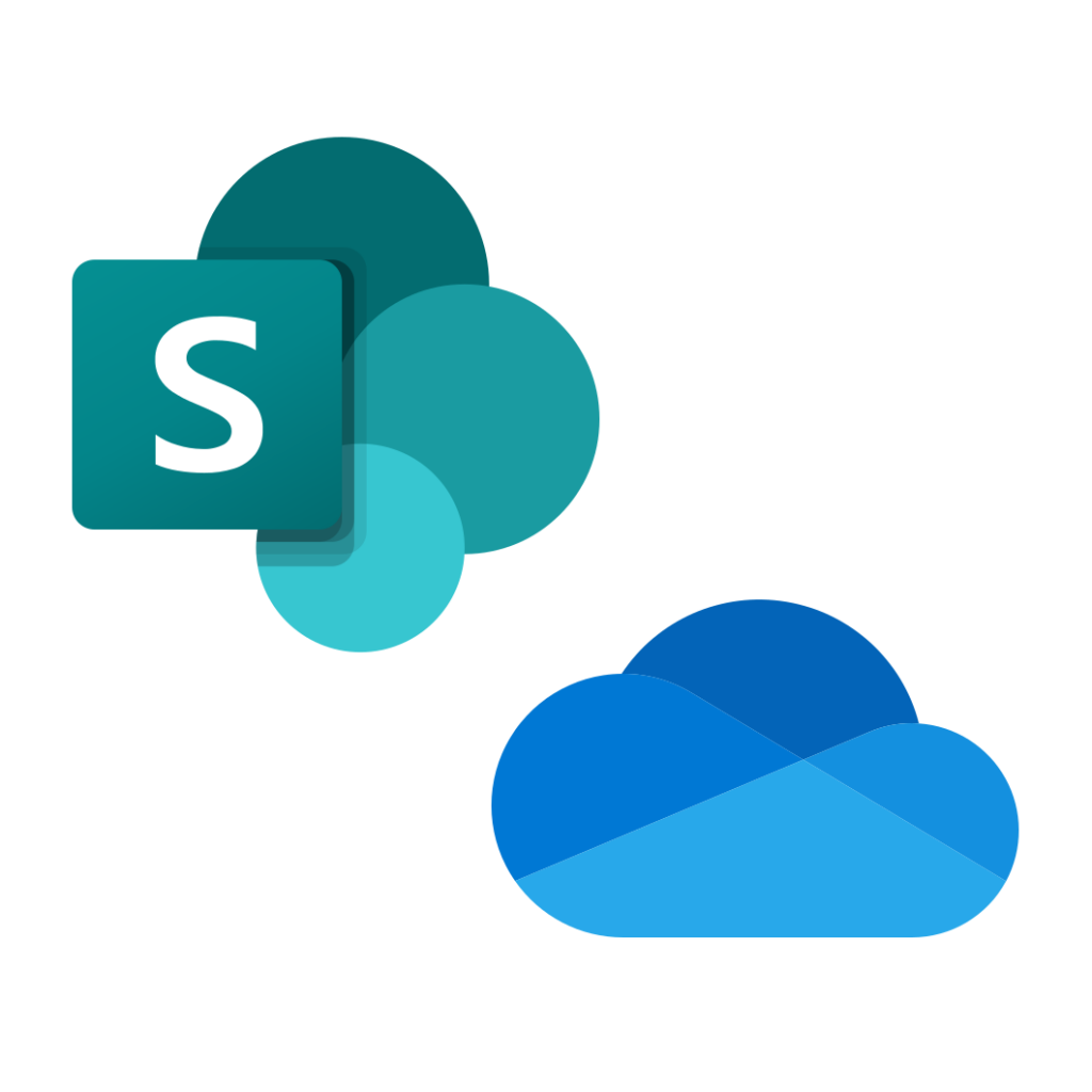 microsoft sharepoint and onedrive icons